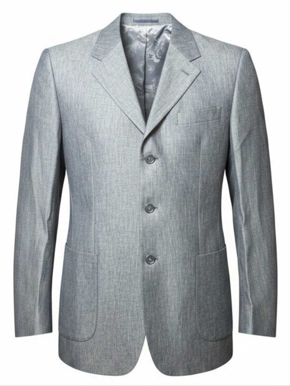GAENSLEN & VOLTER | Gray Linen Silk Wool Blazer Sport Coat | German 106 44L Tall